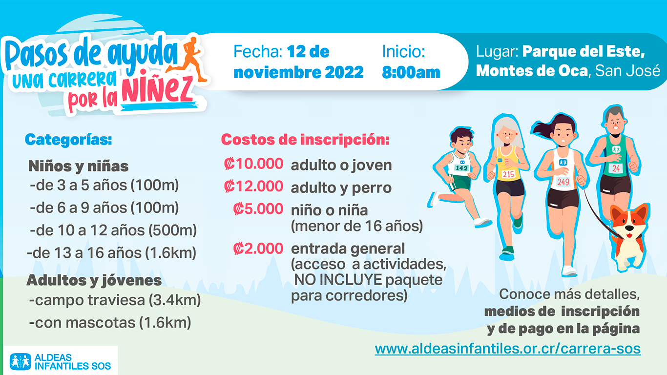 Pasos de ayuda, una carrera por la niñez